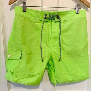 American Eagle Outfitters Bright Green Swim Shorts